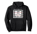 Baseball Game Day Mom Coquette Bow Cheer Hoodie - Minimalist Print Unisex - T-Shirt, Sweatshirt, Hoodie