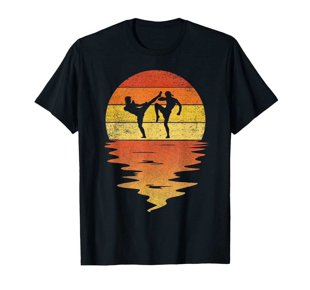 Muay Thai Sunset 70S Muay Thai T-Shirt - Casual Everyday Wear Unisex - T-Shirt, Sweatshirt, Hoodie