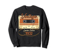 90Th Birthday 1932 Tees Cassette Sweatshirt - Fun Novelty Design Unisex - T-Shirt, Sweatshirt, Hoodie