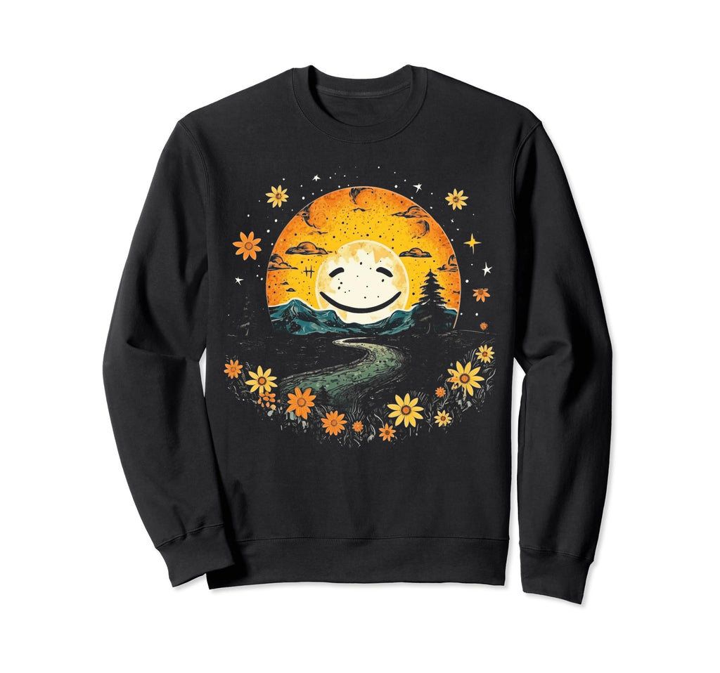 Sun Boho Groovy Sunshine Sweatshirt - Casual Everyday Wear for Adults - T-Shirt, Sweatshirt, Hoodie