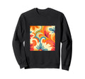 70S Wallpaper Flowers Floral Pattern Sweatshirt - Fun Novelty Design Unisex - T-Shirt, Sweatshirt, Hoodie