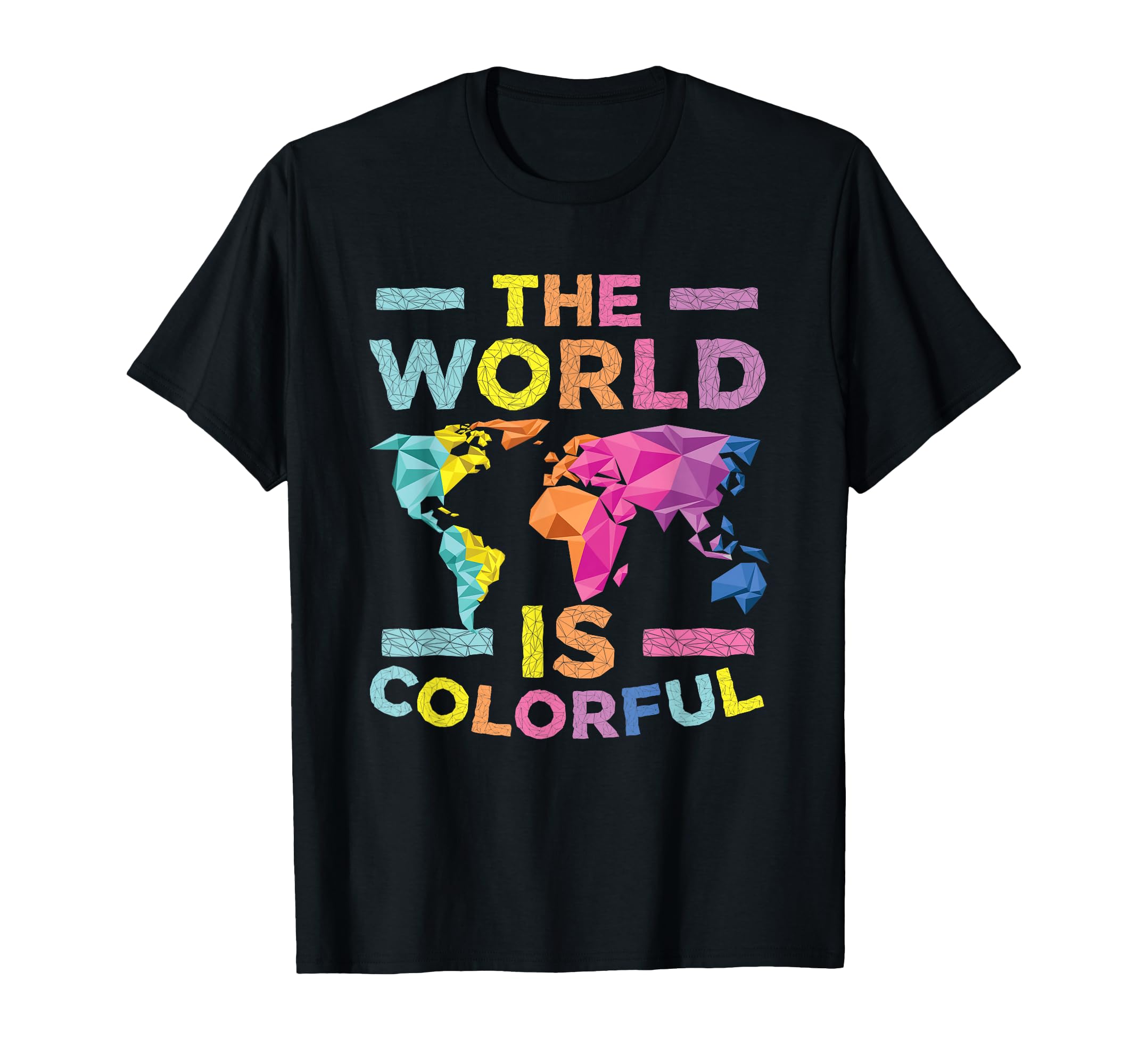 World Is Colorful Love Peace Diversity T-Shirt - Unique Graphic for Adults - T-Shirt, Sweatshirt, Hoodie