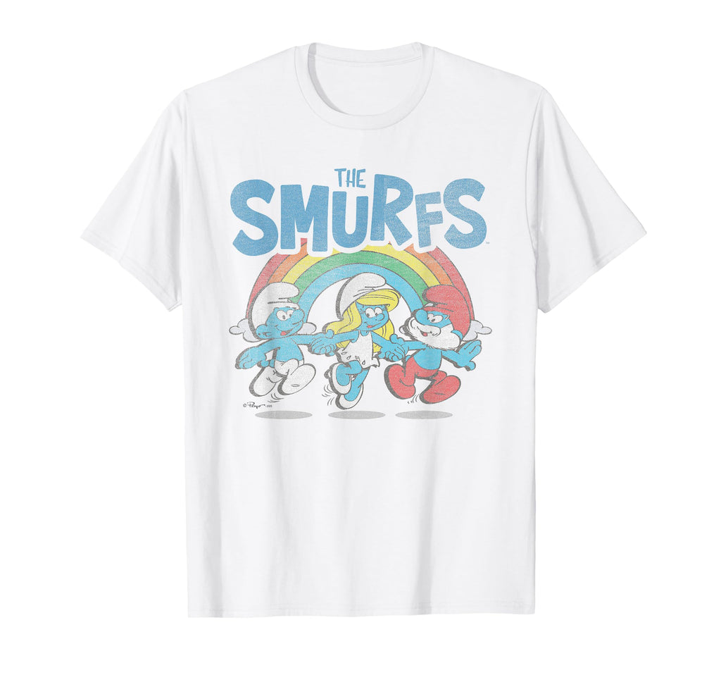 Smurfs Rainbow Characters Cartoon T-Shirt - Novelty Apparel Unisex - T-Shirt, Sweatshirt, Hoodie