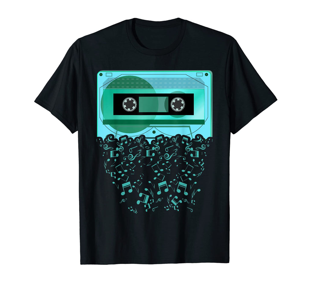 80S 90S Music Notes Cassette Tape T-Shirt - Novelty Apparel Men Women - T-Shirt, Sweatshirt, Hoodie