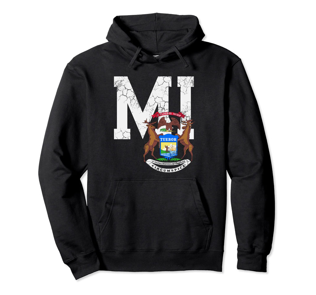 Michigan State Flag Mi Home Family Hoodie - Fun Novelty Design Men Women - T-Shirt, Sweatshirt, Hoodie