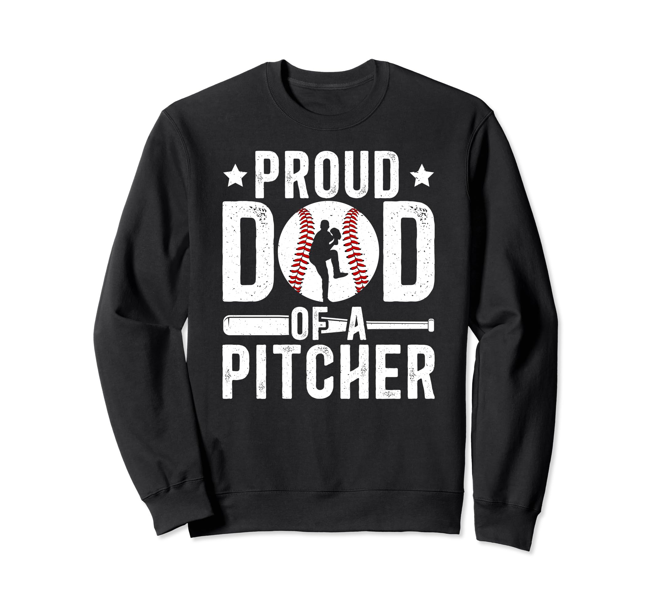 Proud Dad Baseball Pitcher Dad Sweatshirt - Minimalist Print Unisex - T-Shirt, Sweatshirt, Hoodie