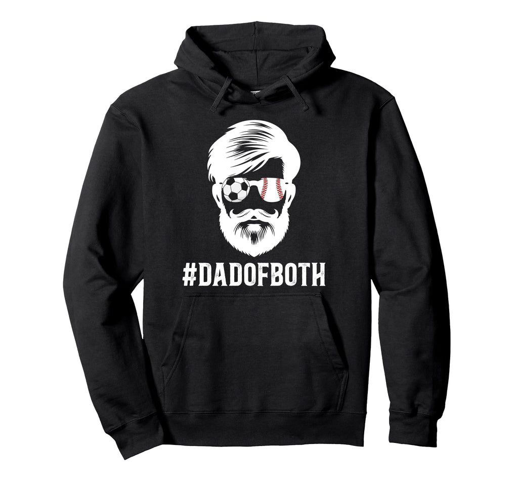 Dad Both Baseball Soccer Dad Ballers Hoodie - Aesthetic Graphic for Adults - T-Shirt, Sweatshirt, Hoodie