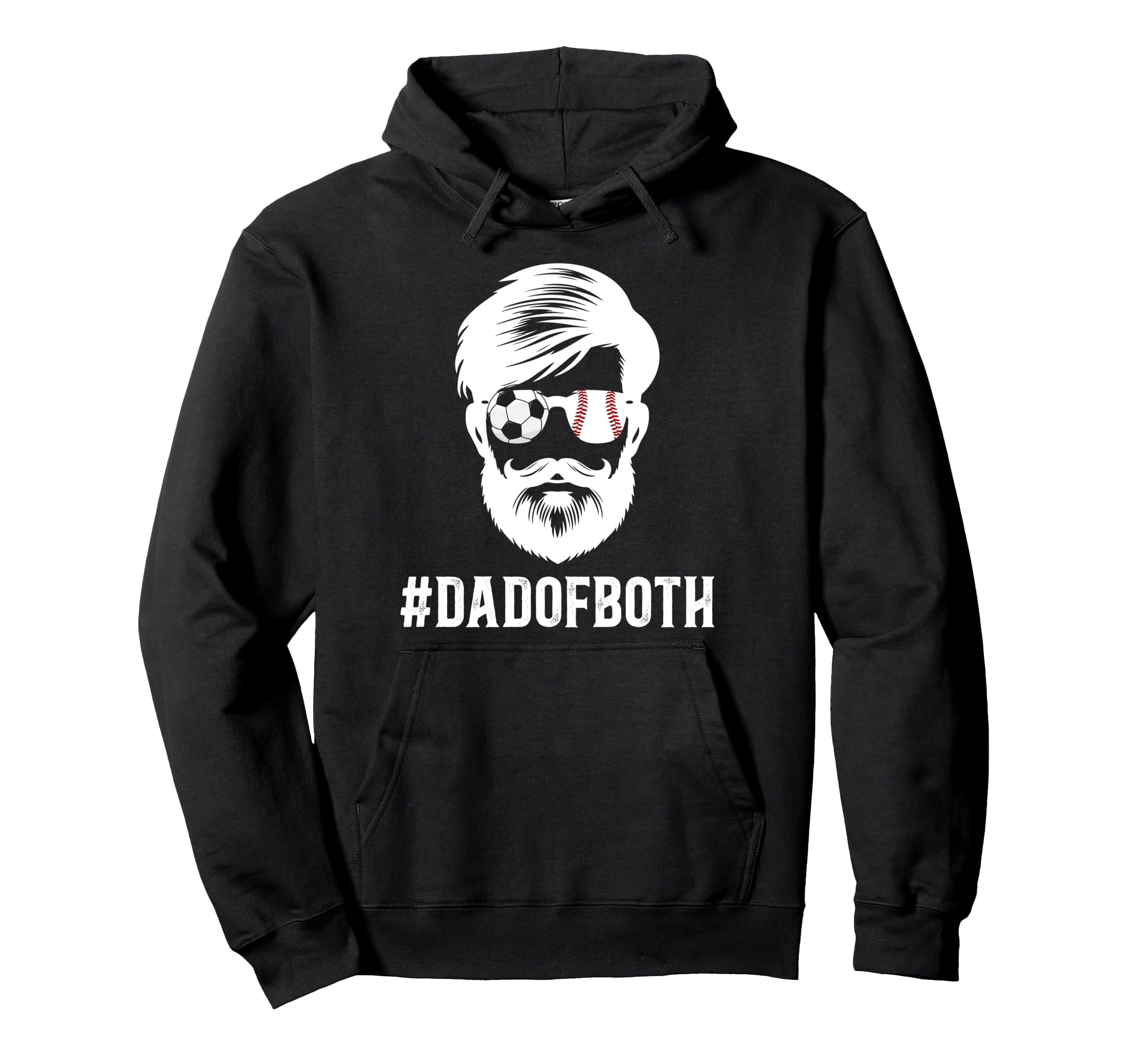 Dad Both Baseball Soccer Dad Ballers Hoodie - Aesthetic Graphic for Adults - T-Shirt, Sweatshirt, Hoodie