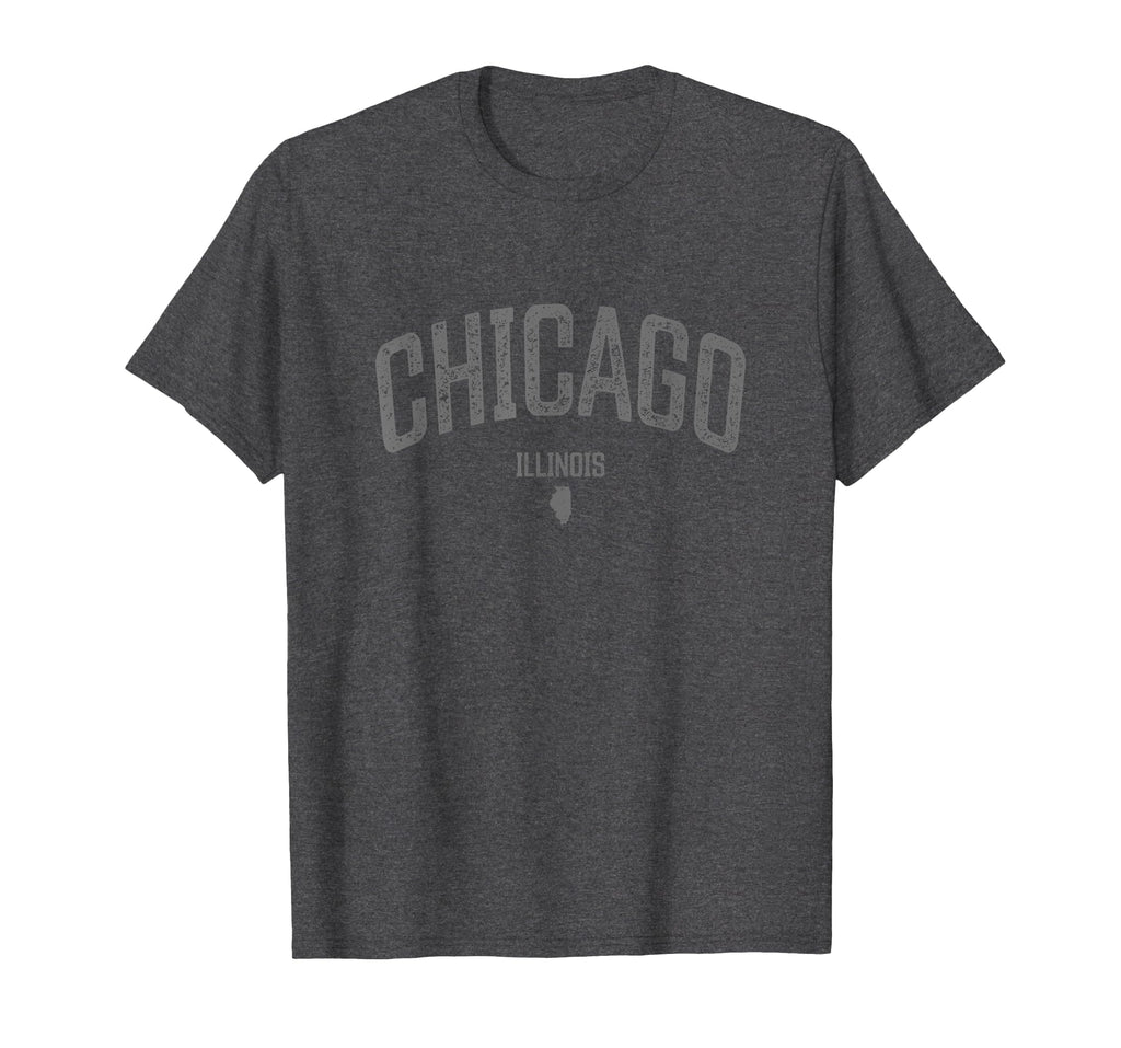 Chicago Illinois Distressed Illinois T-Shirt - Novelty Apparel for Adults - T-Shirt, Sweatshirt, Hoodie