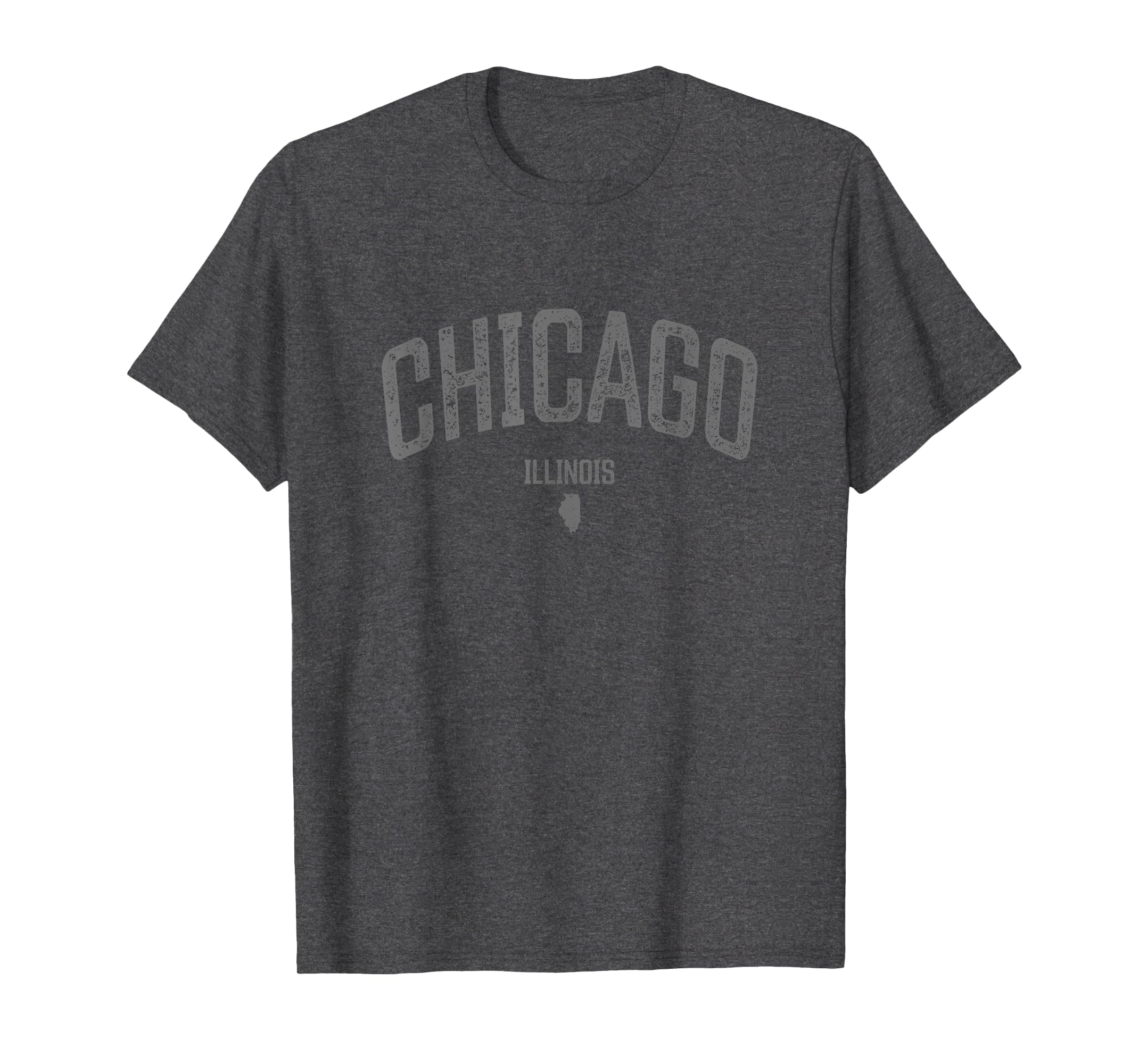 Chicago Illinois Distressed Illinois T-Shirt - Novelty Apparel for Adults - T-Shirt, Sweatshirt, Hoodie