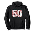 Baseball 50 Jersey Number Hoodie - Casual Everyday Wear Unisex - T-Shirt, Sweatshirt, Hoodie