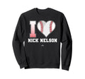 I Heart Baseball Stitch Nick Nelson Sweatshirt - Custom Art Print Unisex - T-Shirt, Sweatshirt, Hoodie