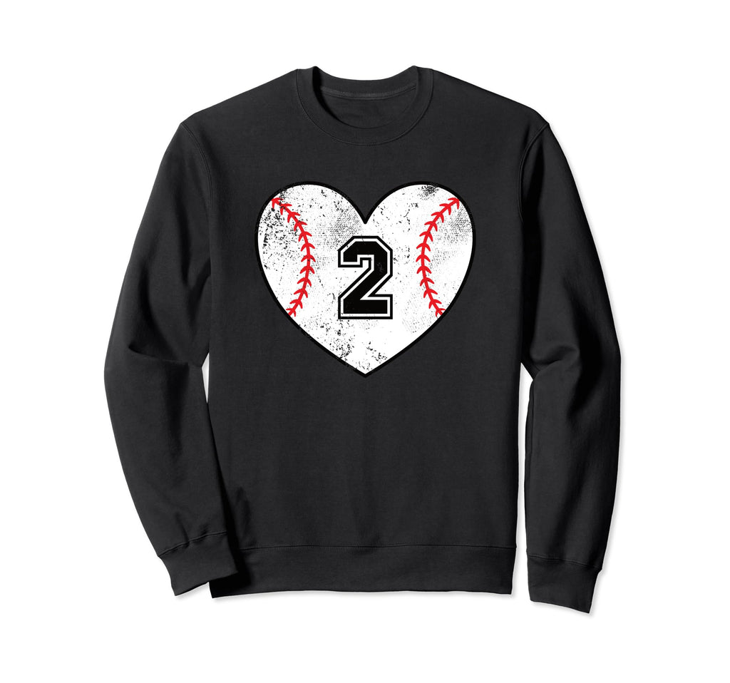 Baseball Heart Player 2 Baseball Mom Sweatshirt - Aesthetic Graphic Unisex - T-Shirt, Sweatshirt, Hoodie