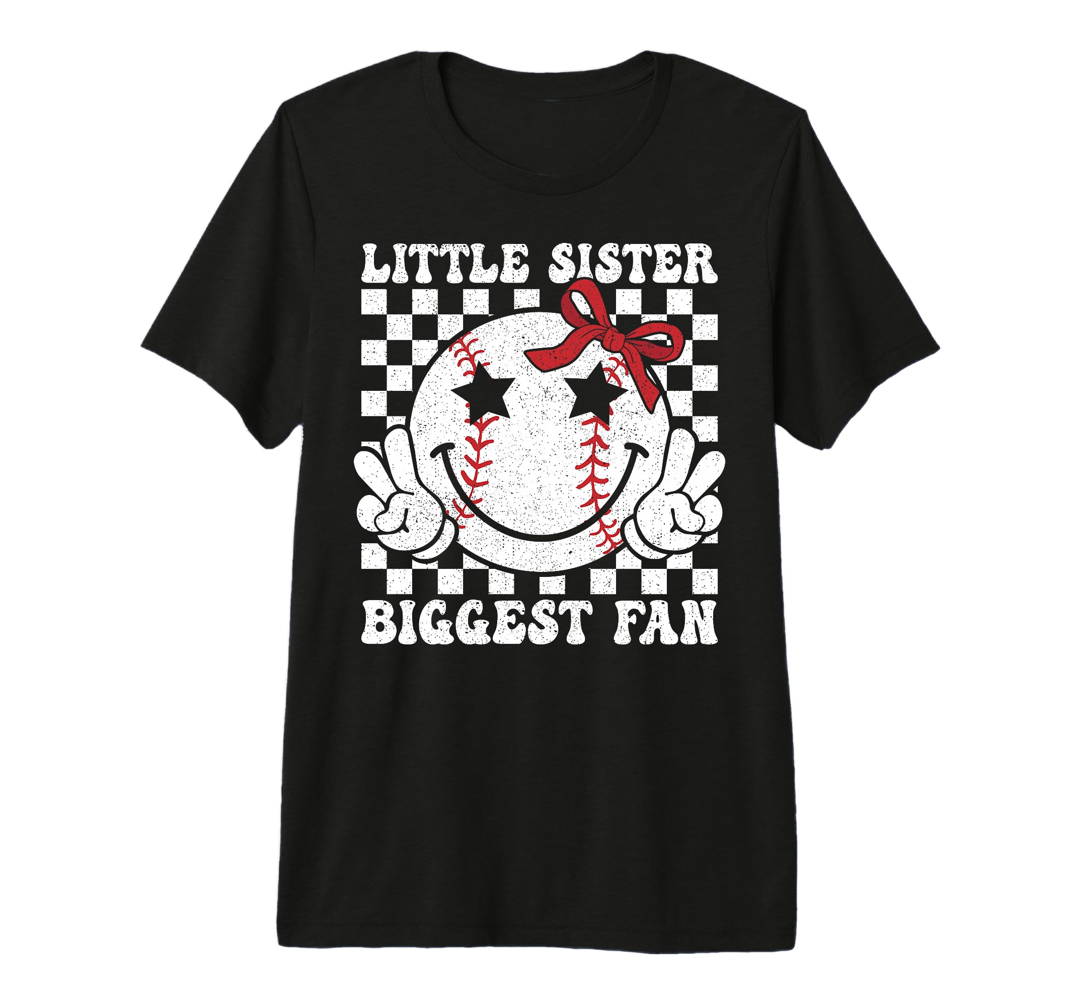 Baseball Little Sister Biggest Fan T-Shirt - Fun Novelty Design for Adults - T-Shirt, Sweatshirt, Hoodie