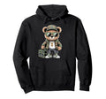 Camouflage Rapper Teddy Bear Camo 80S Old Hoodie - Minimalist Print Unisex - T-Shirt, Sweatshirt, Hoodie