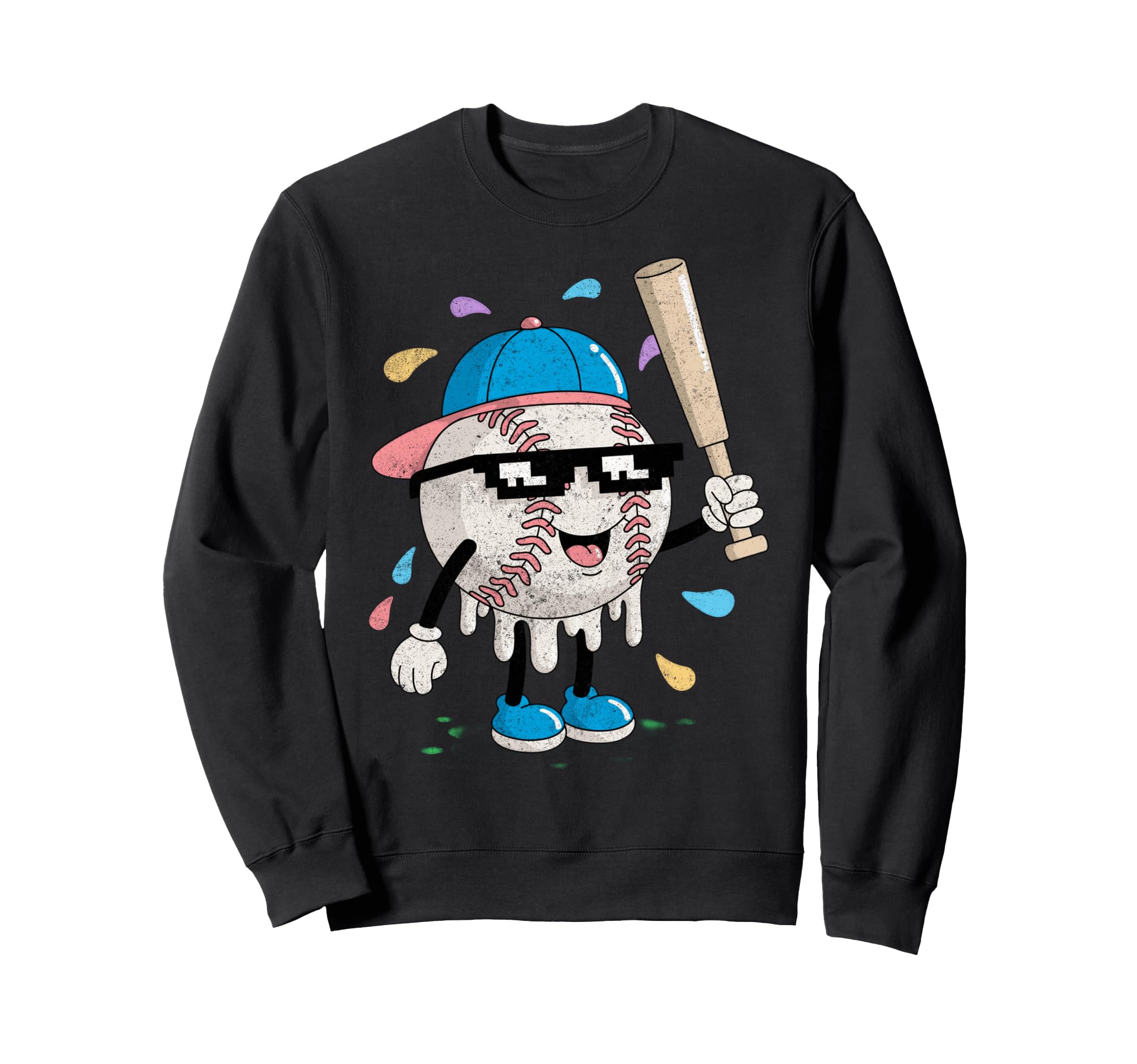 Baseball Drip Gamer Gifts T-Shirt - Novelty Apparel Unisex - T-Shirt, Sweatshirt, Hoodie
