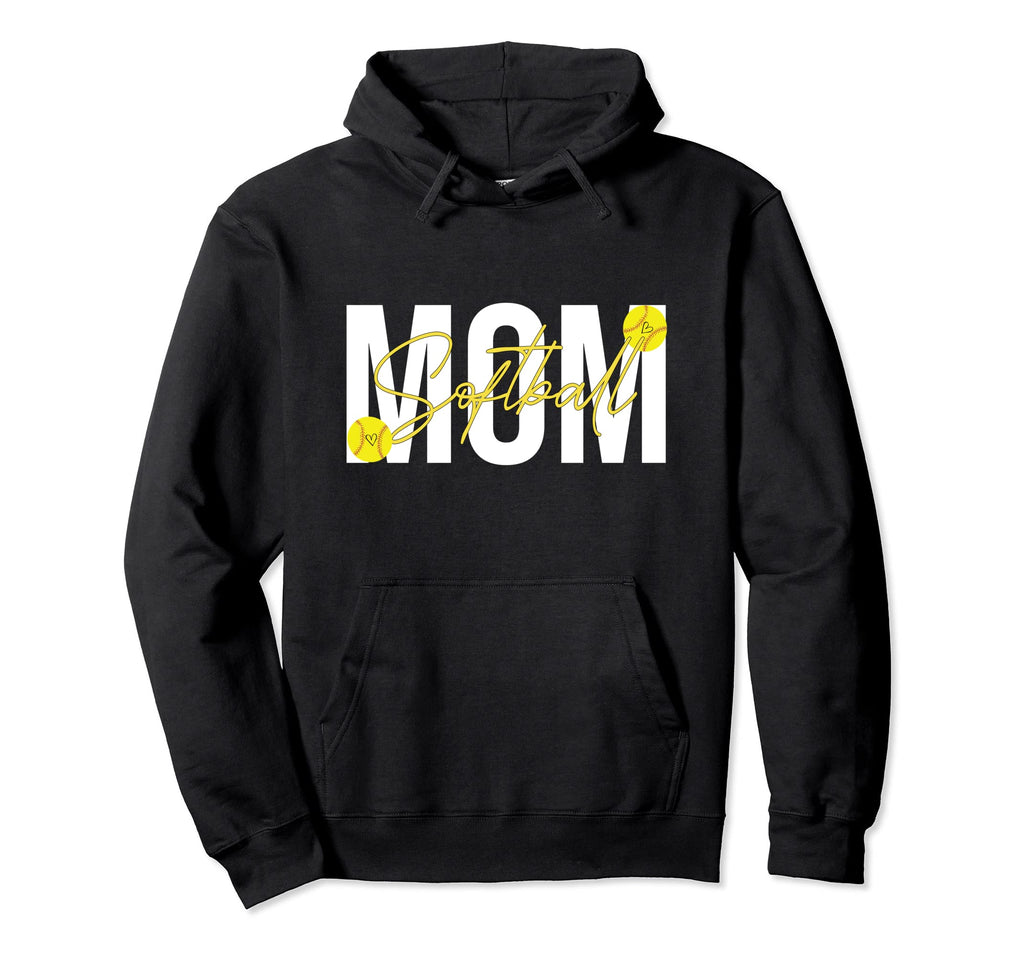 Ball Mom Baseball Softball Mama Team Hoodie - Aesthetic Graphic Men Women - T-Shirt, Sweatshirt, Hoodie