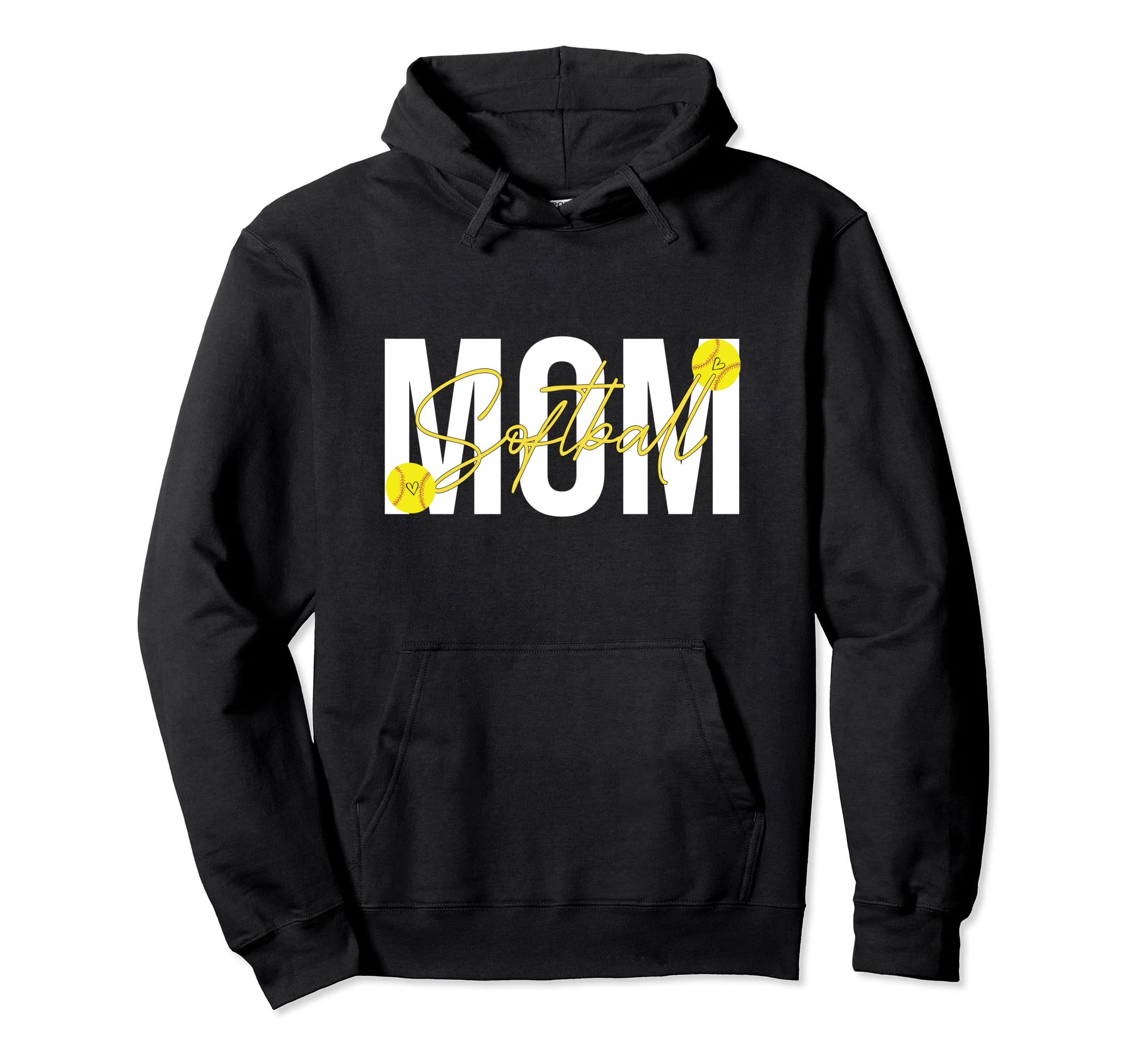 Ball Mom Baseball Softball Mama Team Hoodie - Aesthetic Graphic Men Women - T-Shirt, Sweatshirt, Hoodie