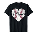 Softball Baseball T Ball Heart T-Shirt - Casual Everyday Wear Men Women - T-Shirt, Sweatshirt, Hoodie