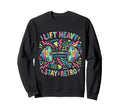 Lift Heavy Stay Barbell 90S Memphis Sweatshirt - Minimalist Print Unisex - T-Shirt, Sweatshirt, Hoodie