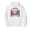Raising Ballers Mom Baseball Proverb Hoodie - Unique Graphic for Adults - T-Shirt, Sweatshirt, Hoodie