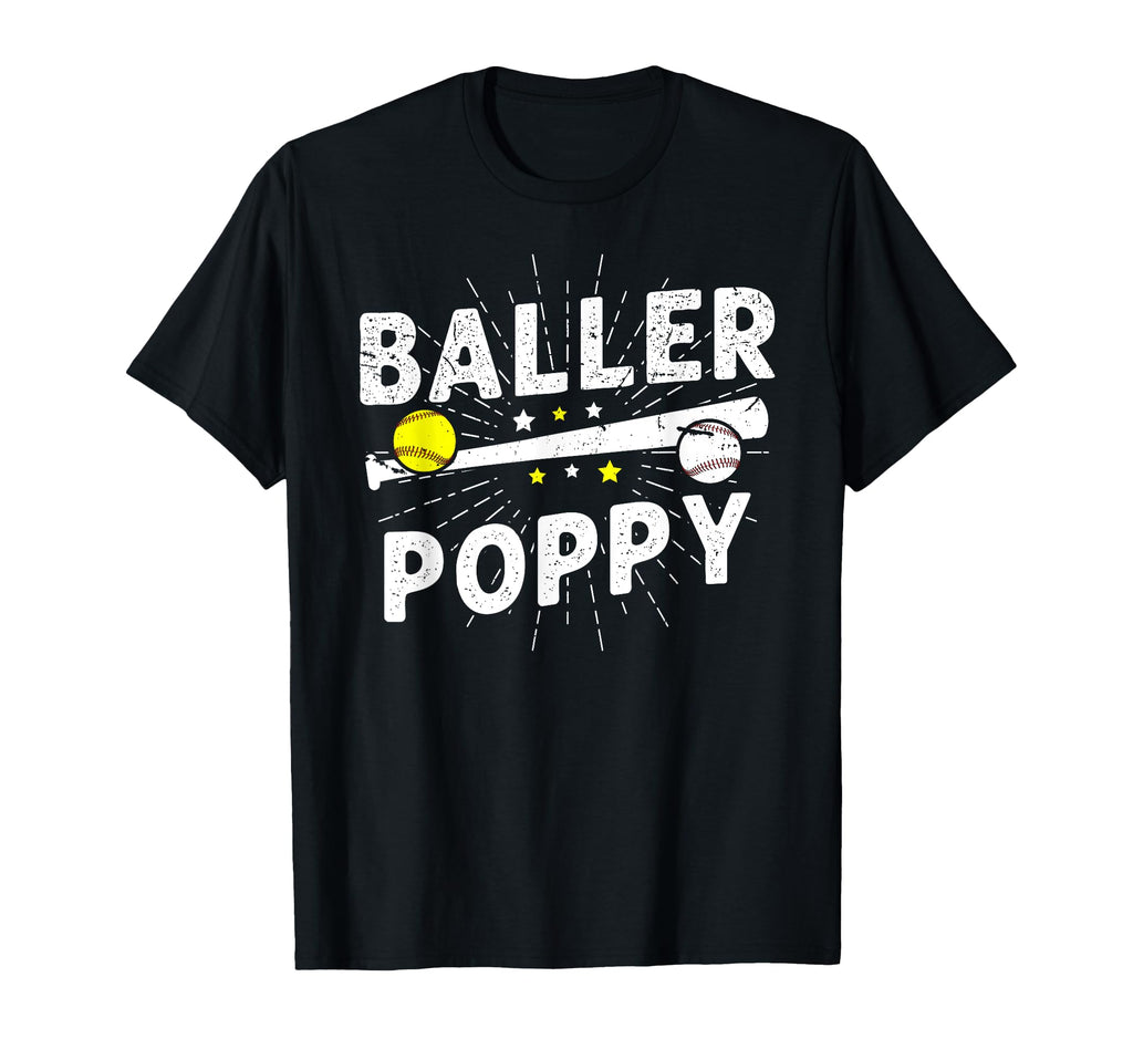 Baller Poppy Proud Softball Baseball T-Shirt - Streetwear Style Men Women - T-Shirt, Sweatshirt, Hoodie