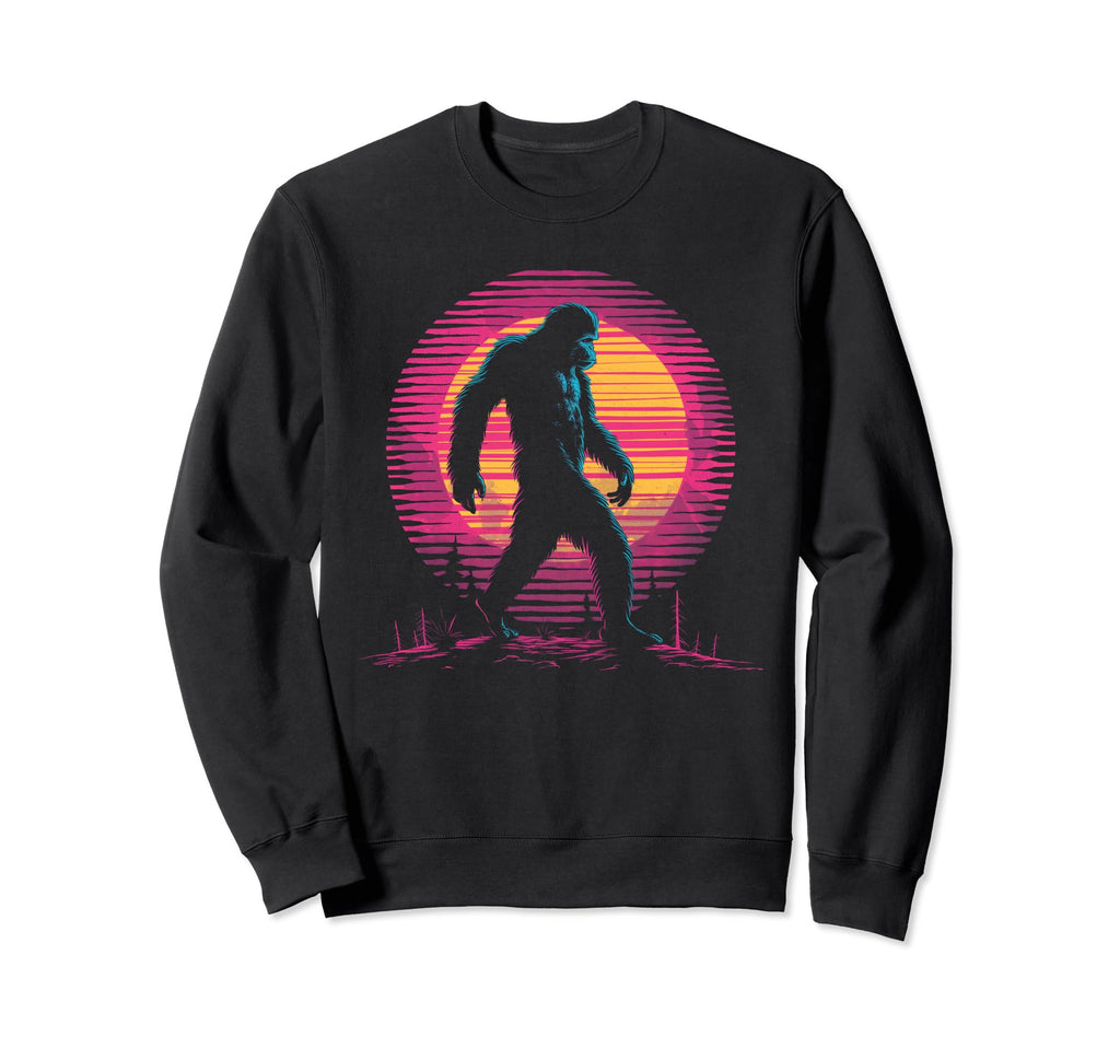 Bigfoot Vaporwave Aesthetic Sweatshirt - Casual Everyday Wear Men Women - T-Shirt, Sweatshirt, Hoodie