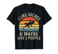 I Like Geckos And Maybe 3 People Crested T-Shirt - Minimalist Print Unisex - T-Shirt, Sweatshirt, Hoodie