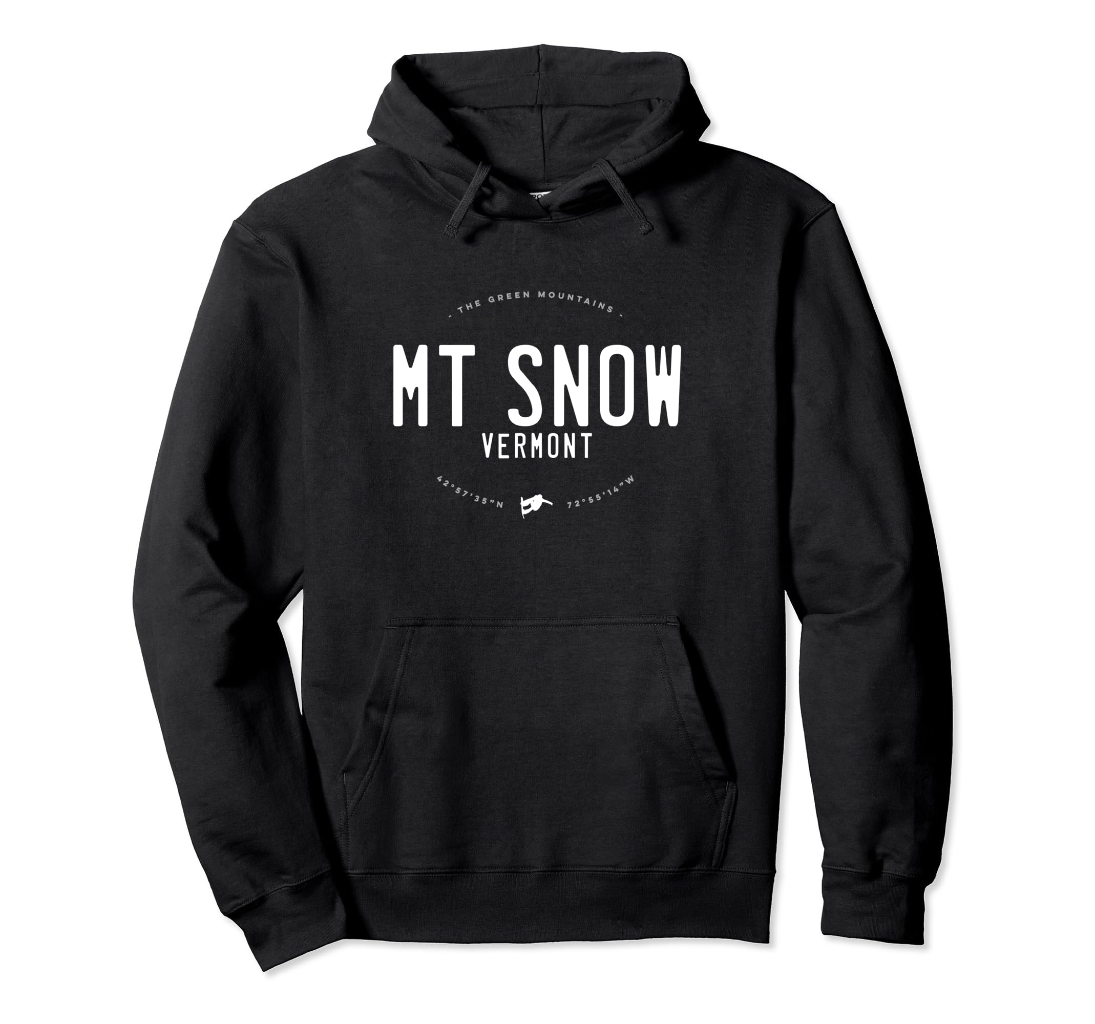 Mt Snow Vermont Distressed Snowboard Hoodie - Unique Graphic Men Women - T-Shirt, Sweatshirt, Hoodie