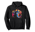 Camera Photography Watercolor Art Hoodie - Minimalist Print Men Women - T-Shirt, Sweatshirt, Hoodie