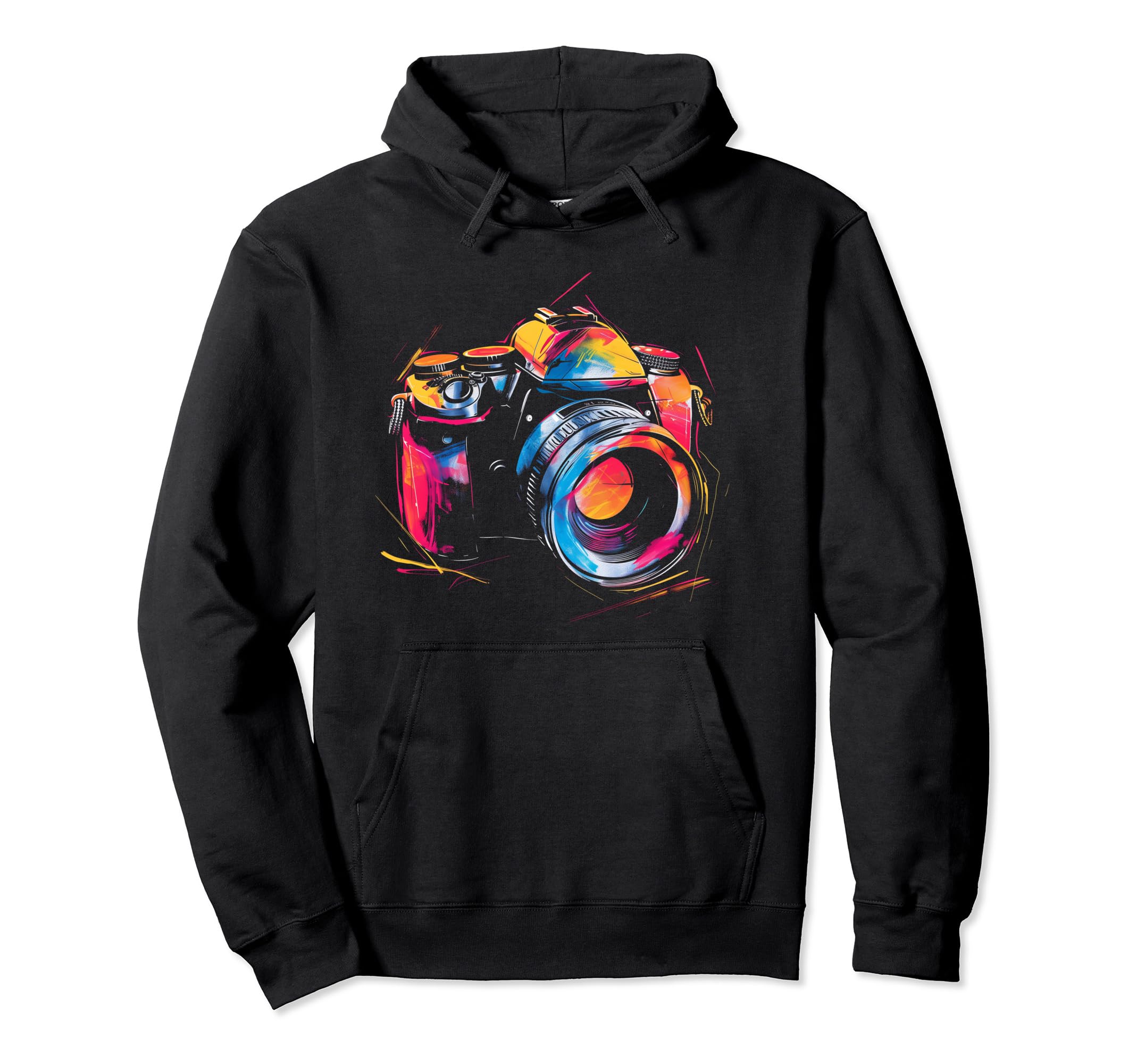 Camera Photography Watercolor Art Hoodie - Minimalist Print Men Women - T-Shirt, Sweatshirt, Hoodie