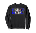 Mustang Baseball Mom Blue Mustangs Sweatshirt - Trendy Graphic for Adults - T-Shirt, Sweatshirt, Hoodie