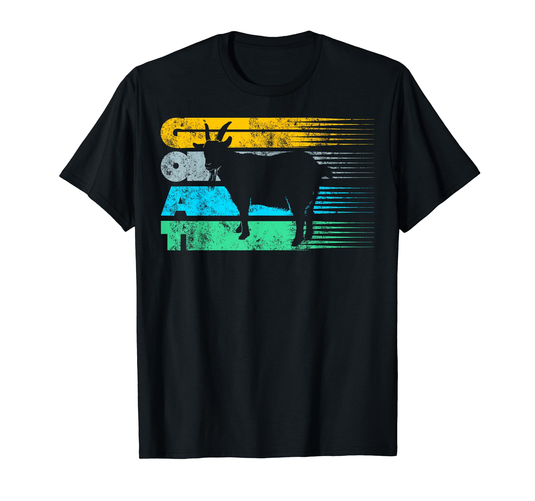 Goat Silhouette Distressed T-Shirt - Novelty Apparel Unisex - T-Shirt, Sweatshirt, Hoodie