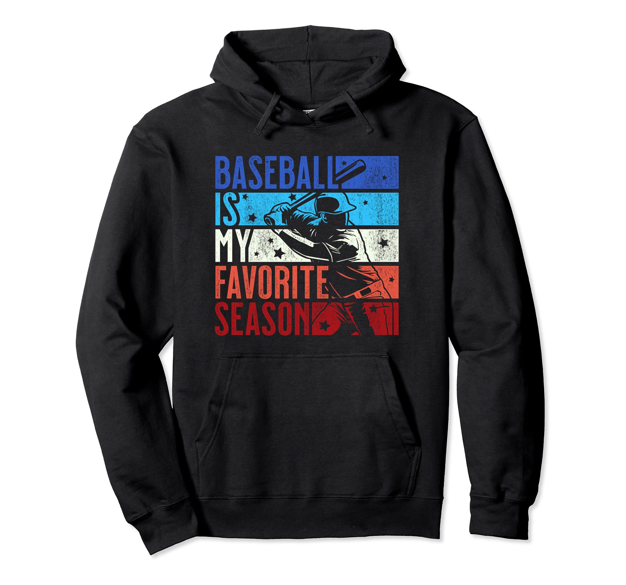 Distressed Baseball Is My Favorite Season Hoodie - Custom Art Print Unisex - T-Shirt, Sweatshirt, Hoodie