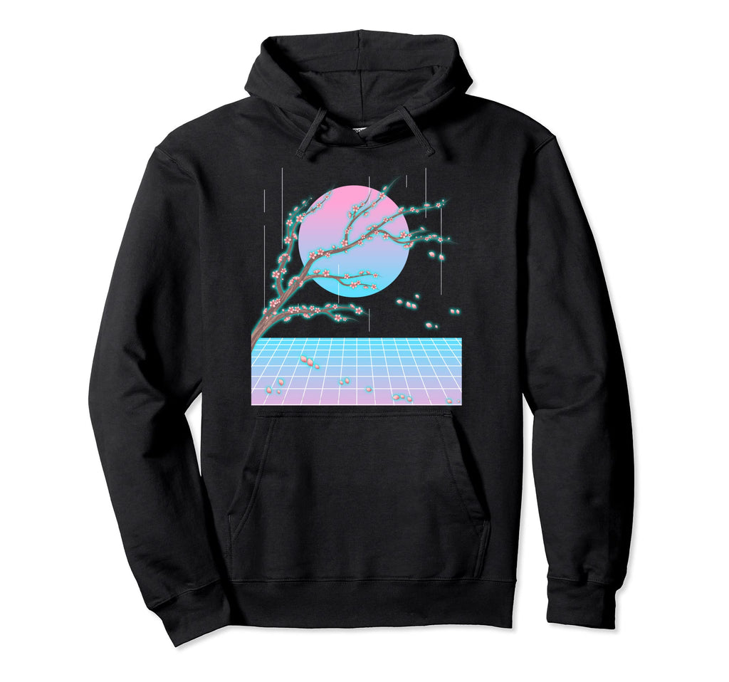 Sakura Japanese Aesthetic Flower Hoodie - Aesthetic Graphic Men Women - T-Shirt, Sweatshirt, Hoodie