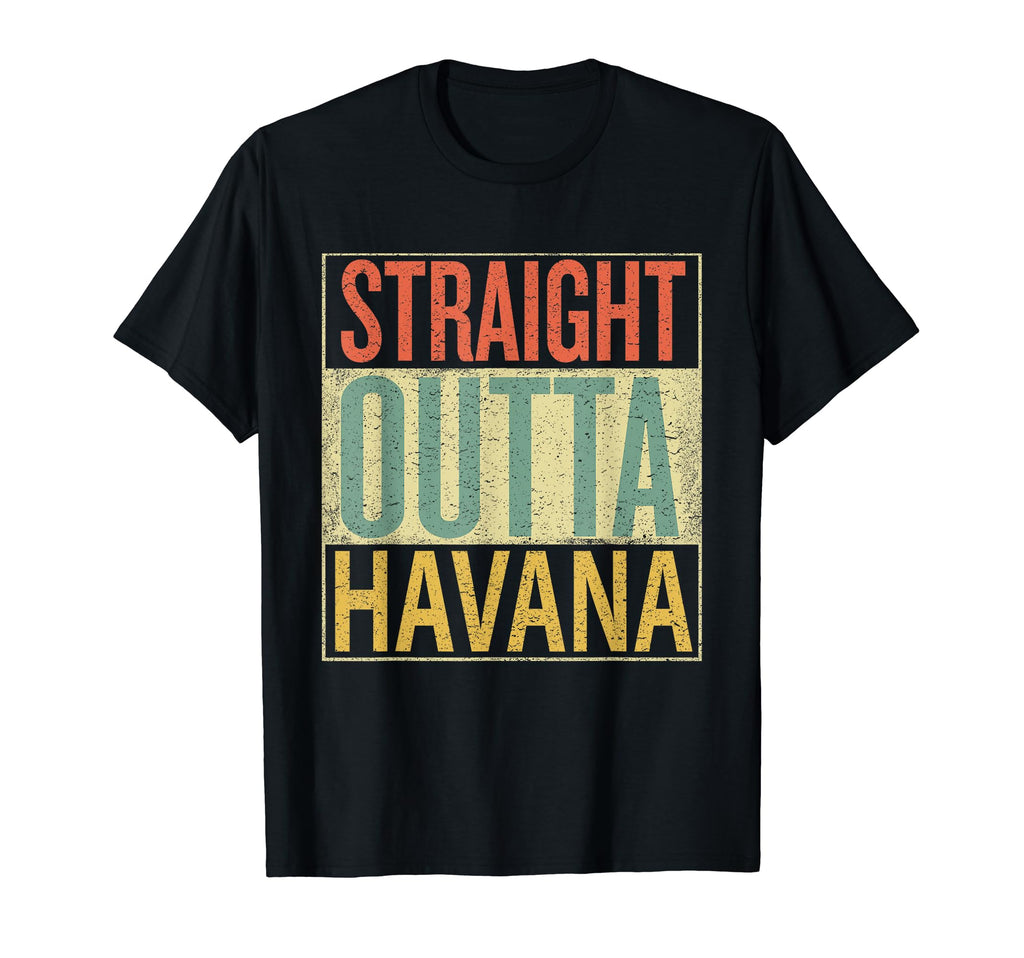 Straight Outta Havana Distressed T-Shirt - Aesthetic Graphic for Adults - T-Shirt, Sweatshirt, Hoodie