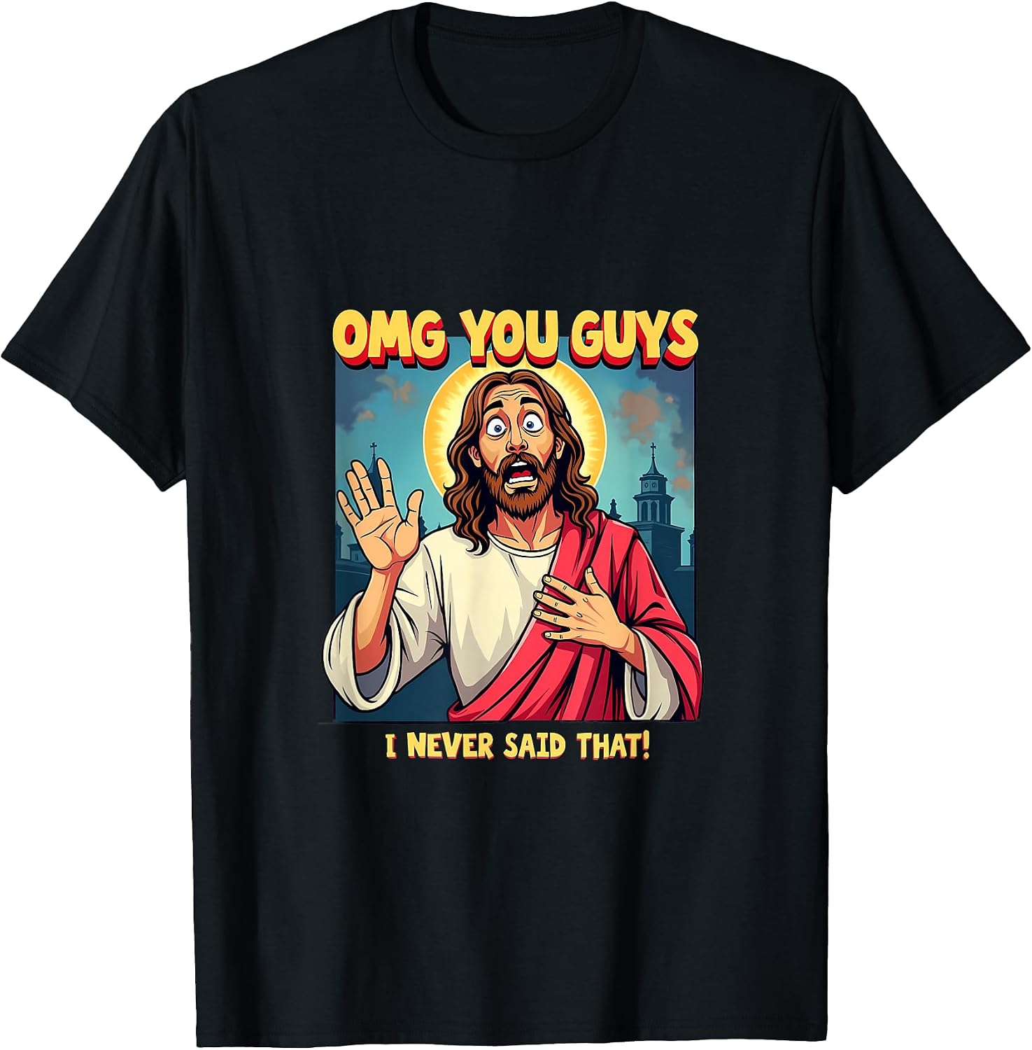 Funny Religious Humor OMG You Guys Quirky Art - Adult & Kids T-Shirts, Sweatshirts & Hoodies apparel design preview 1