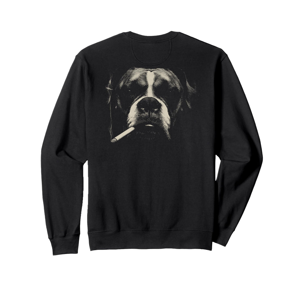 Boxer Smoking Cigarette Grunge Meme Sweatshirt - Graphic Print Men Women - T-Shirt, Sweatshirt, Hoodie