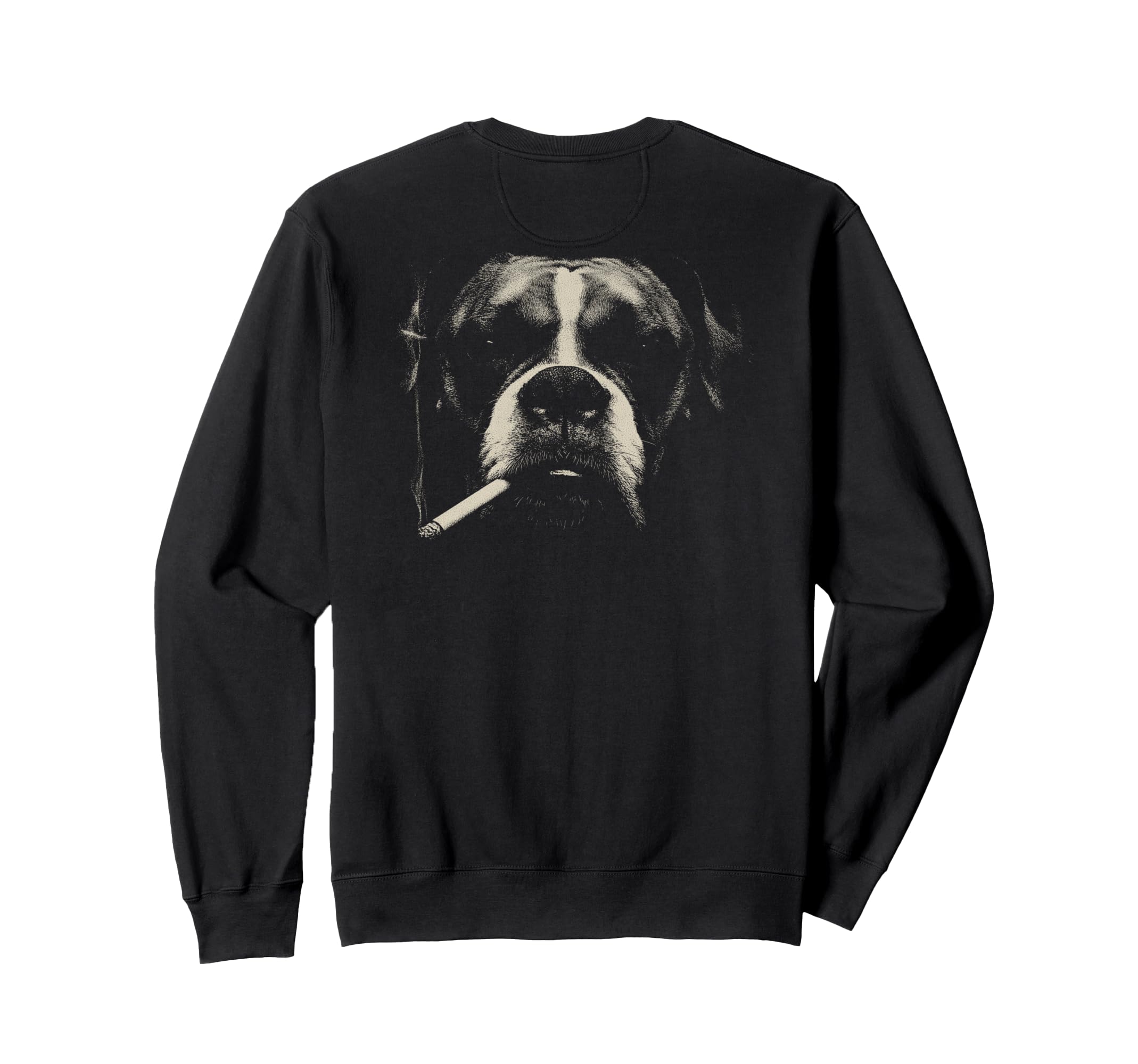 Boxer Smoking Cigarette Grunge Meme Sweatshirt - Graphic Print Men Women - T-Shirt, Sweatshirt, Hoodie