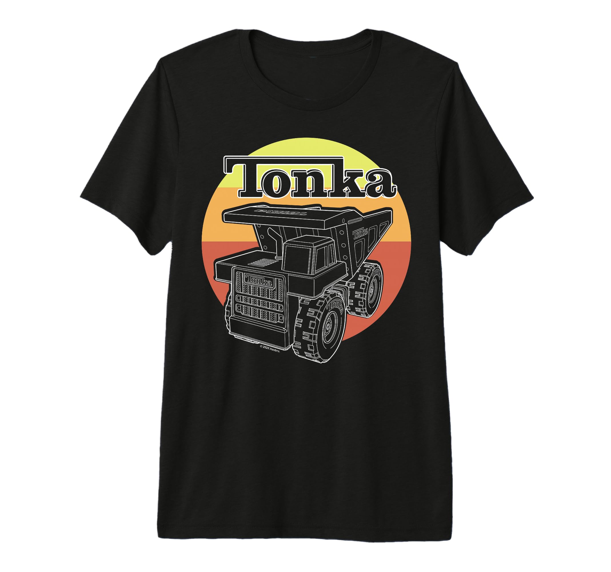 Tonka Sunset Stripe Truck Logo Tri T-Shirt - Casual Everyday Wear Unisex - T-Shirt, Sweatshirt, Hoodie