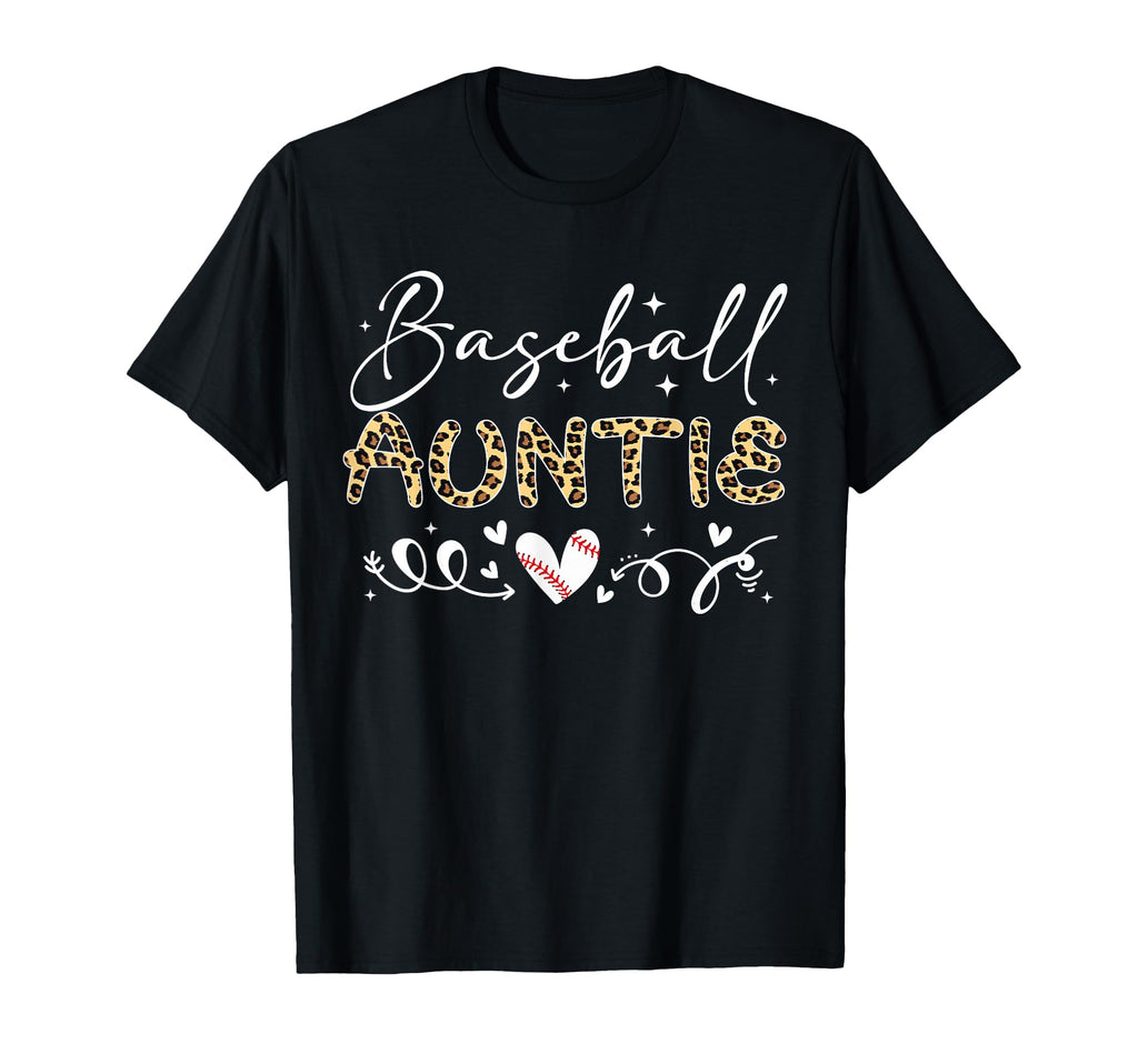 Baseball Auntie Leopard Baseball T-Shirt - Aesthetic Graphic for Adults - T-Shirt, Sweatshirt, Hoodie