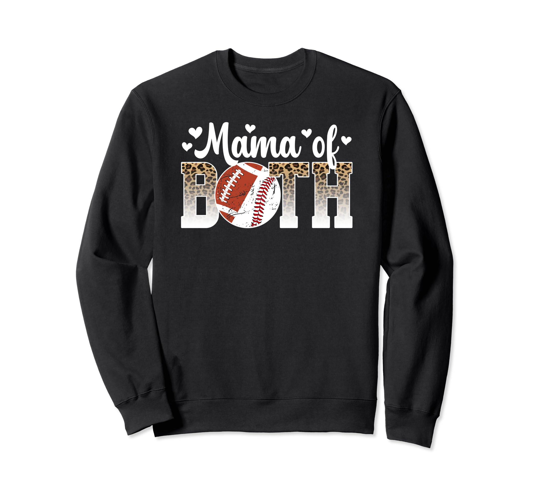 Mama Both Proud Football Baseball Mom Sweatshirt - Novelty Apparel Unisex - T-Shirt, Sweatshirt, Hoodie