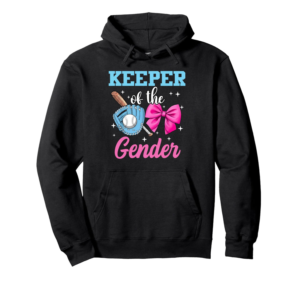 Baseball Or Bows Gender Reveal Hoodie - Fun Novelty Design for Adults - T-Shirt, Sweatshirt, Hoodie