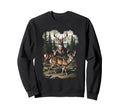 Grunge Deer 90S Sweatshirt - Casual Everyday Wear Unisex - T-Shirt, Sweatshirt, Hoodie