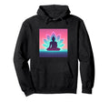 Vaporwave Buddha Meditation Lotus Hoodie - Aesthetic Graphic Men Women - T-Shirt, Sweatshirt, Hoodie