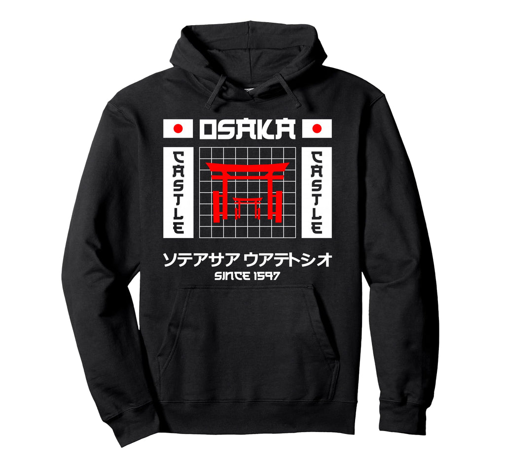 Osaka Castle Japan Anime Aesthetic Kawaii Hoodie - Trendy Graphic Unisex - T-Shirt, Sweatshirt, Hoodie