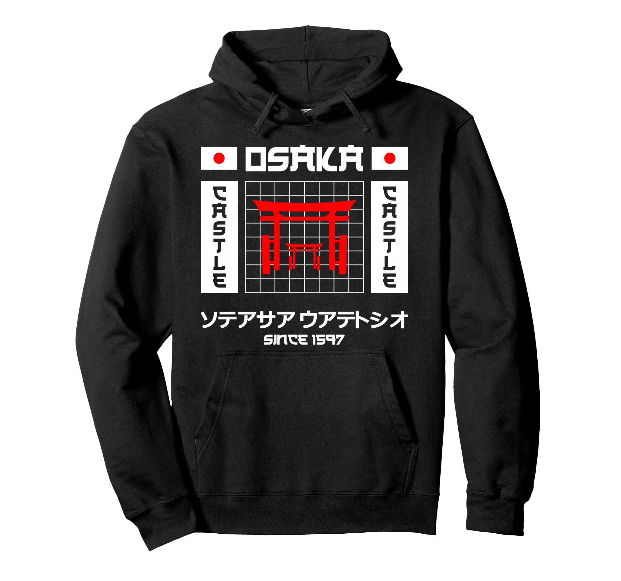 Osaka Castle Japan Anime Aesthetic Kawaii Hoodie - Trendy Graphic Unisex - T-Shirt, Sweatshirt, Hoodie