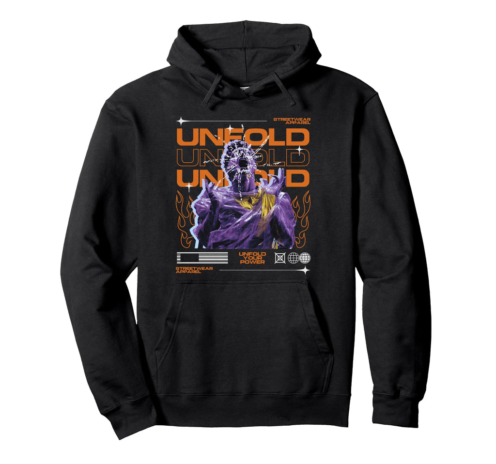 Y2K Unfold Your Power Bold Urban Hoodie - Trendy Graphic Men Women - T-Shirt, Sweatshirt, Hoodie