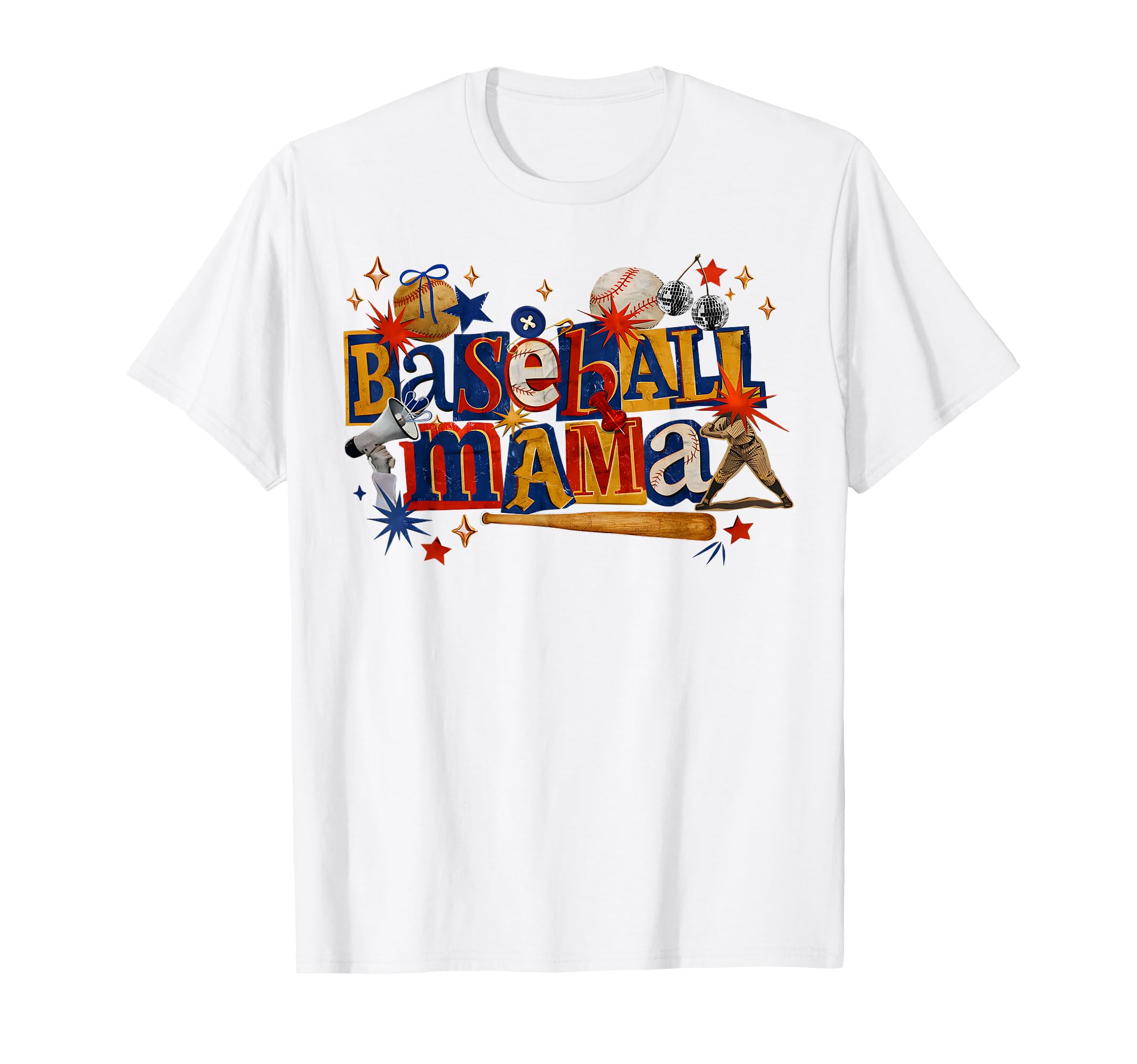 Baseball Mama Mothers Day Game Day T-Shirt - Novelty Apparel for Adults - T-Shirt, Sweatshirt, Hoodie