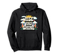 Rise And Shine 70S Sun Rainbow Boho Hoodie - Trendy Graphic Unisex - T-Shirt, Sweatshirt, Hoodie